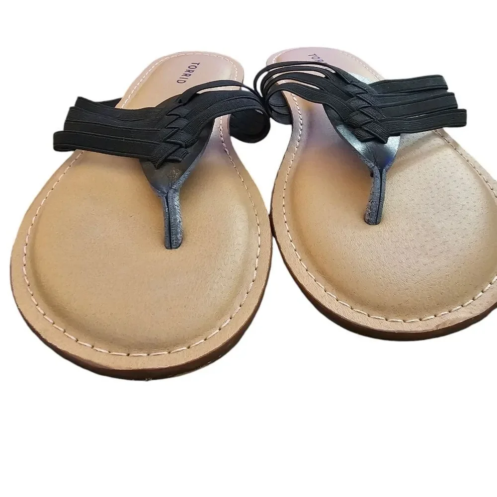 Torrid Elastic Braided Flip Flop Wide Width